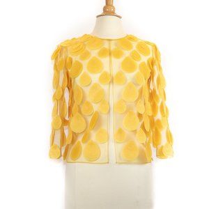 Jewel Neck Mesh Jacket